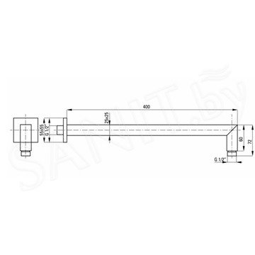 Кронштейн для верхнего душа Deante Cascada NAC 049K