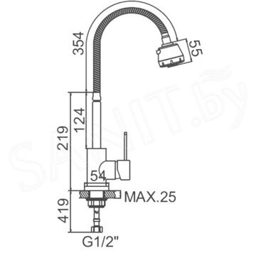 Смеситель для кухонной мойки Ledeme L74304