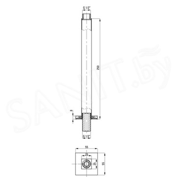 Кронштейн для верхнего душа Deante Cascada NAC 048K