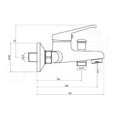 Смеситель для ванны Deante Neo Lobo BYU 011M