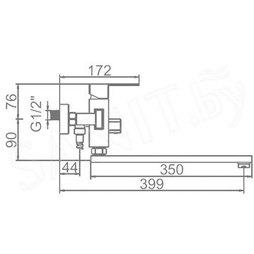 Смеситель для ванны Ledeme L72233