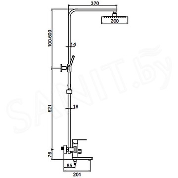 Душевая стойка Ledeme L72433