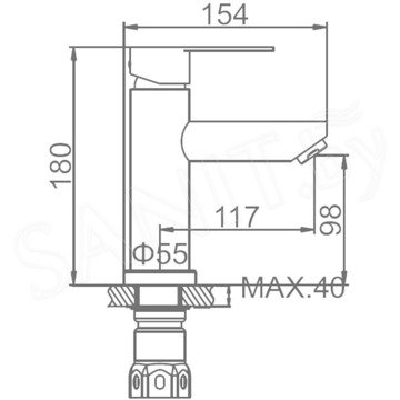 Смеситель для умывальника Ledeme L71003