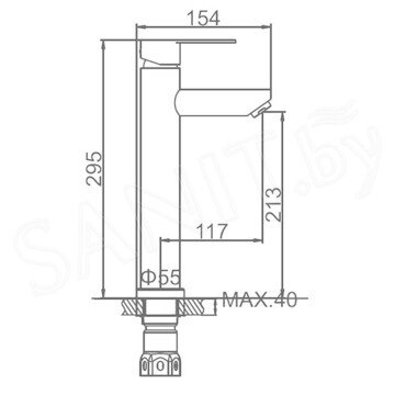Смеситель для умывальника Ledeme L71103