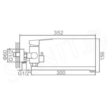 Смеситель для ванны Ledeme L72203