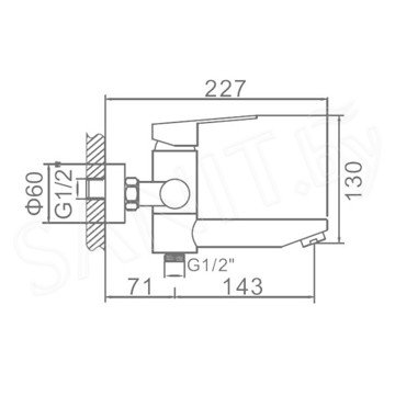 Смеситель для ванны Ledeme L73103