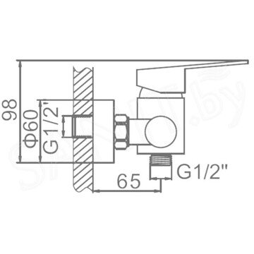 Смеситель для душа Ledeme L72003