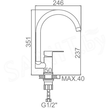 Смеситель для кухонной мойки Ledeme L74003