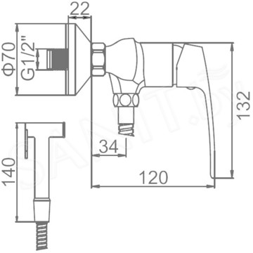 Смеситель для биде Ledeme L5272