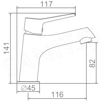 Смеситель для умывальника Ledeme L1069B
