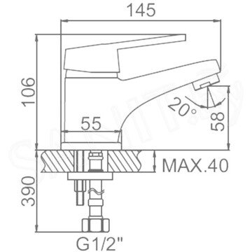 Смеситель для умывальника Ledeme L1068-B