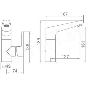 Смеситель для умывальника Ledeme L1066