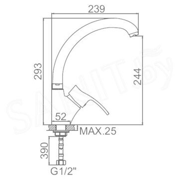 Смеситель для кухонной мойки Ledeme L5964