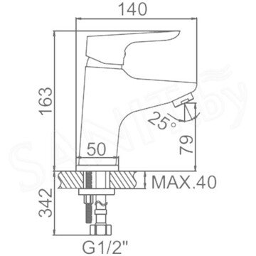 Смеситель для умывальника Ledeme L1060-2