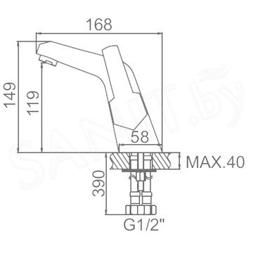 Смеситель для умывальника Ledeme L1059