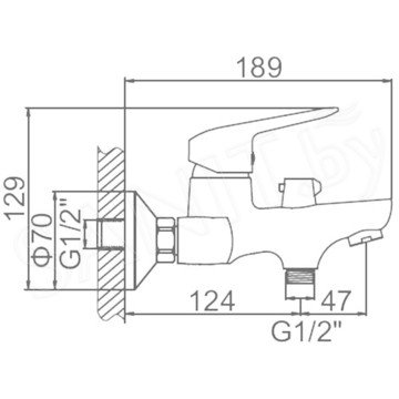 Смеситель для ванны Ledeme L3251