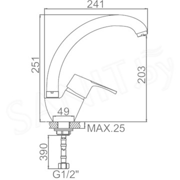 Смеситель для кухонной мойки Ledeme L5950