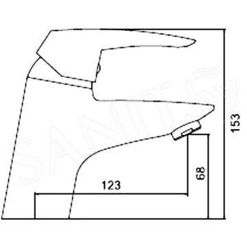 Смеситель для умывальника Ledeme L1045