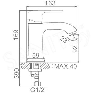 Смеситель для умывальника Ledeme L1044