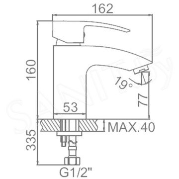 Смеситель для умывальника Ledeme L1043