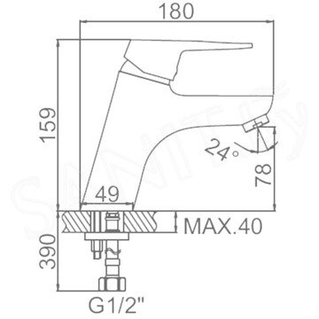 Смеситель для умывальника Ledeme L1040