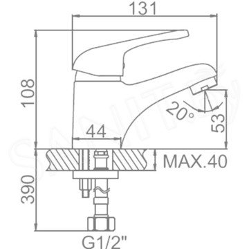 Смеситель для умывальника Ledeme L1039-B