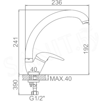 Смеситель для кухонной мойки Ledeme L4138-B