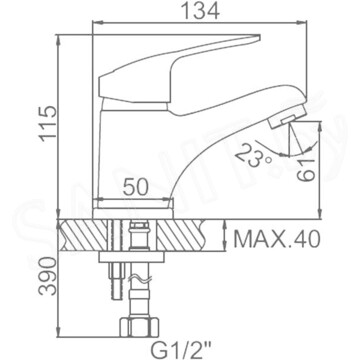 Смеситель для умывальника Ledeme L1037