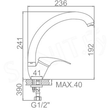 Смеситель для кухонной мойки Ledeme L4136-B