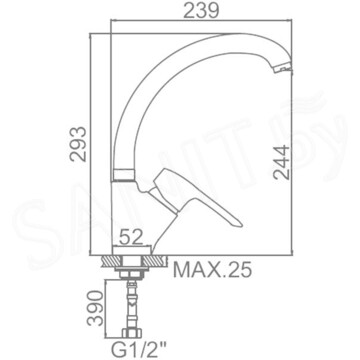 Смеситель для кухонной мойки Ledeme L5925