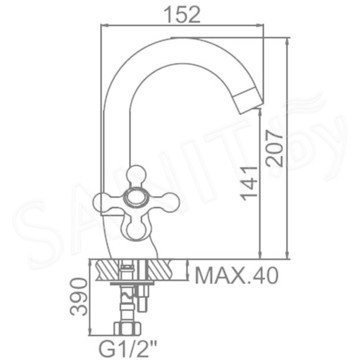 Смеситель для умывальника Ledeme L1119