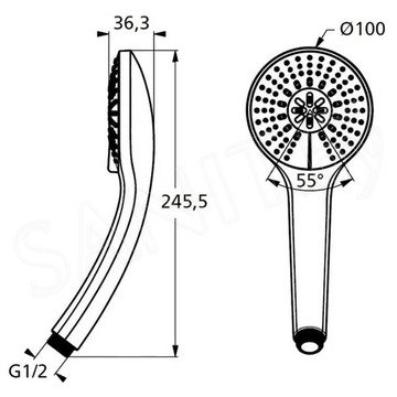 Душевая лейка Ideal Standard Idealrain B9403AA