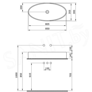 Умывальник Bocchi Vessel 1014-001-0125