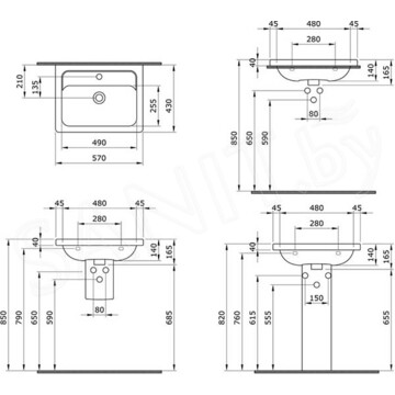 Умывальник Bocchi Taormina Pro 1004-001-0126