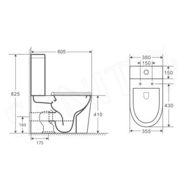 Напольный унитаз OWL Vind Cirkel-G OWLT190303 с крышкой SoftClose