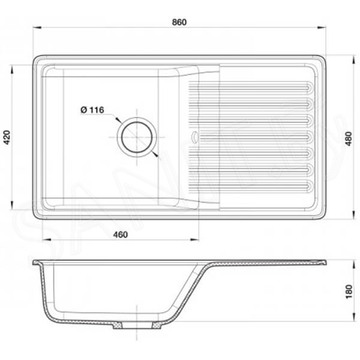Кухонная мойка GranFest Quarz GF-ZW-73