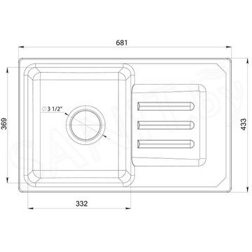Кухонная мойка GranFest Smart 680L