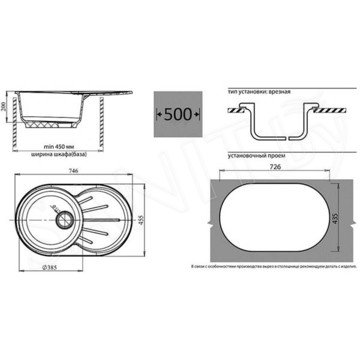 Кухонная мойка GranFest GF-R750L