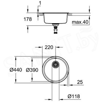 Кухонная мойка Grohe K200 31720SD0