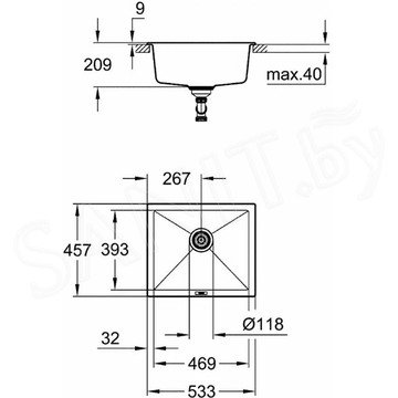 Кухонная мойка Grohe K700U 31654AP0 / 31654AT0
