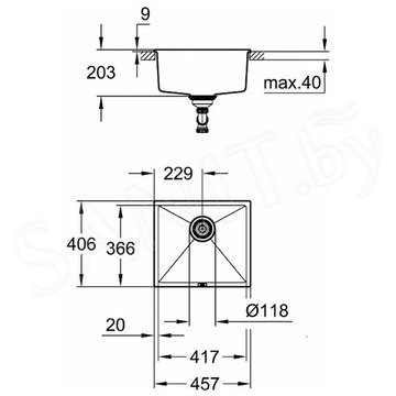 Кухонная мойка Grohe K700U 31653AP0 / 31653AT0