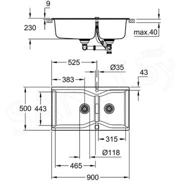 Кухонная мойка Grohe K700 31658AP0 / 31658AT0 оборачиваемая