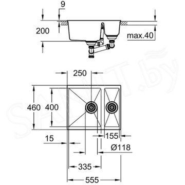 Кухонная мойка Grohe K500 31648AP0 / 31648AT0 оборачиваемая