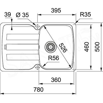 Кухонная мойка Franke Antea AZG 611-78 Fragranite