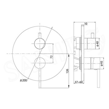 Смеситель скрытого монтажа Rubineta Kubo-2F-Ultra