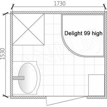 Душевая кабина Domani-Spa Delight 99 high pink capuchino