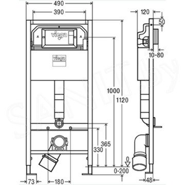 Инсталляция для унитаза Viega Prevista Dry 8524