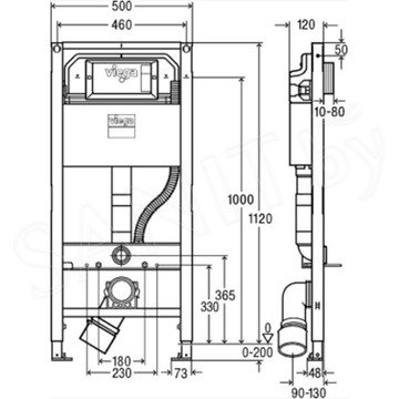 Инсталляция для унитаза Viega Prevista Dry 8522