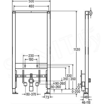 Инсталляция для биде Viega Prevista Dry 8568