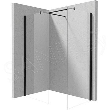 Душевое ограждение Deante Kerria Plus Nero Walk-in прозрачный
